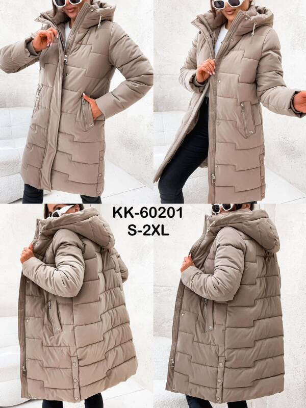 Zimowe Płaszcze Roz S-2XL, 1 Kolor Paczka 5 szt