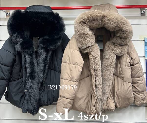 Kurtki damskie zimowe Roz S-XL, 1 Kolor Paczka 5 szt