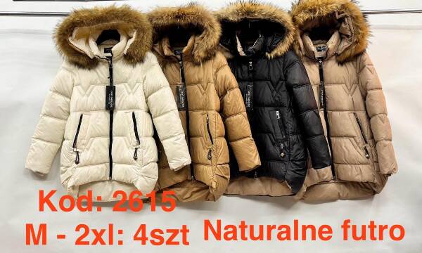 Kurtki damskie zimowe Roz M-2XL, 1 Kolor Paczka 5 szt