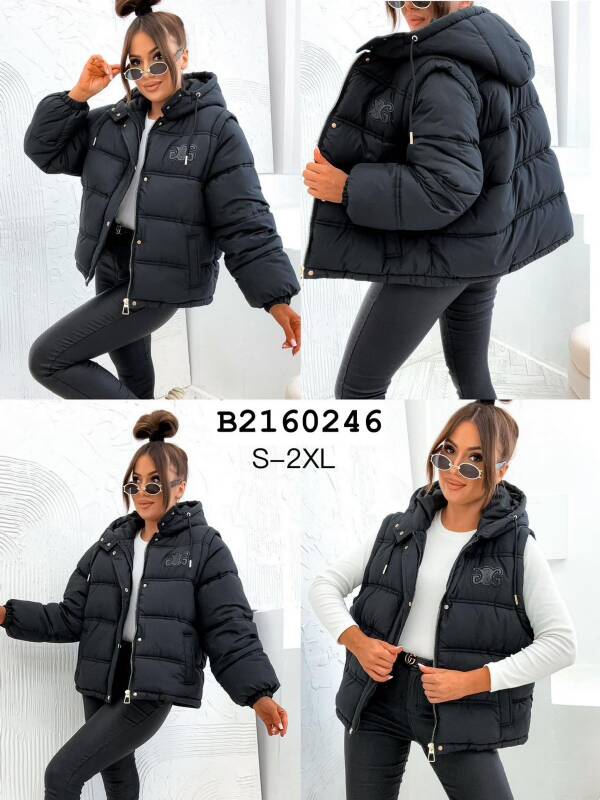 Kurtki damskie zimowe Roz S-2XL, 1 Kolor Paczka 5 szt