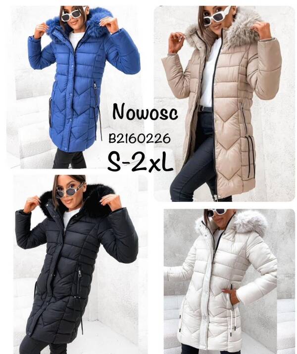 Zimowe Płaszcze Roz S-2XL, 1 Kolor Paczka 5 szt