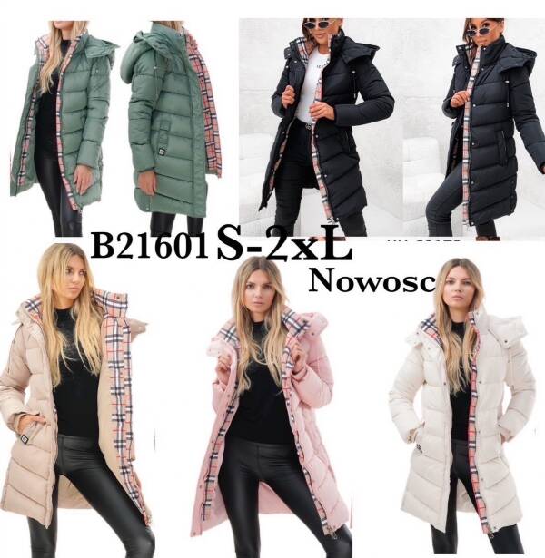 Zimowe Płaszcze Roz S-2XL, 1 Kolor Paczka 5 szt