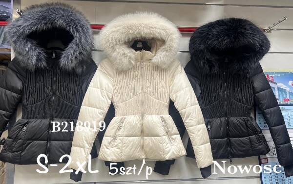 Kurtki damskie zimowe Roz S-2XL, 1 Kolor Paczka 5 szt