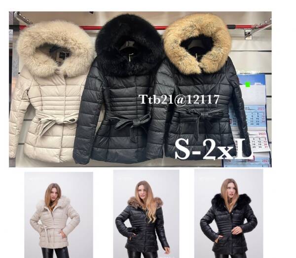 Kurtki damskie zimowe Roz S-2XL, 1 Kolor Paczka 5 szt