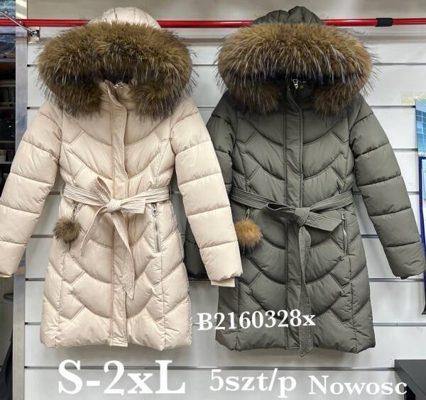 Zimowe Płaszcze Roz S-2XL, 1 Kolor Paczka 5 szt