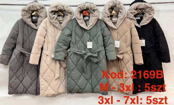 Zimowe Płaszcze Roz 3XL-7XL, 1 Kolor Paczka 5 szt