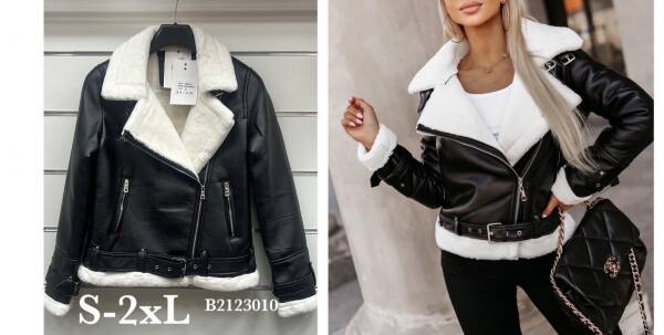 Kurtki damskie skórzana Roz S-2XL, 1 Kolor Paczka 5 szt