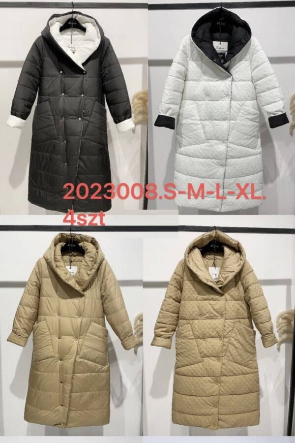 Zimowe Płaszcze Roz S/M-L/XL, 1 Kolor Paczka 4 szt