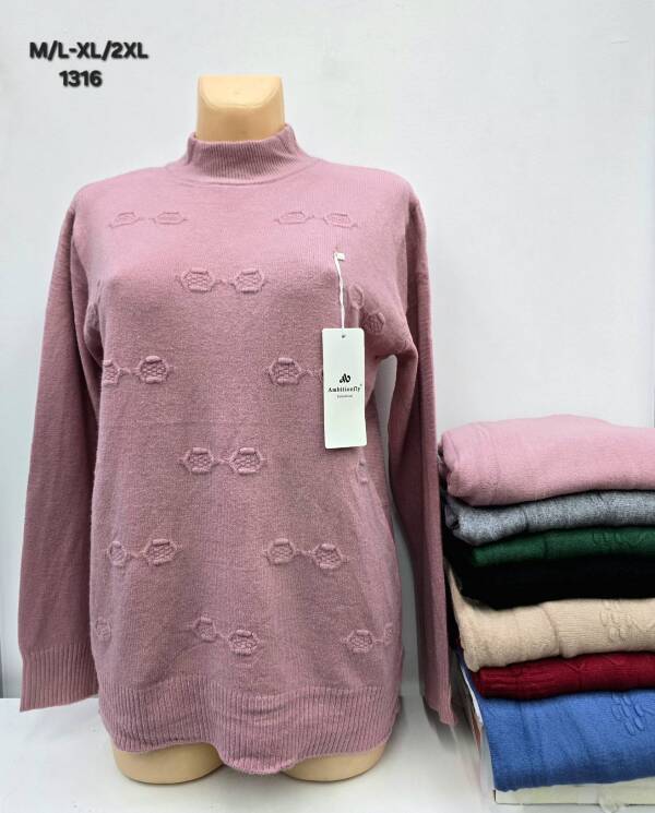 Swetry damskie Roz M/L-XL/2XL, Mix kolor, Paszka 12 szt
