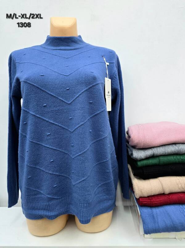 Swetry damskie Roz M/L-XL/2XL, Mix kolor, Paszka 12 szt