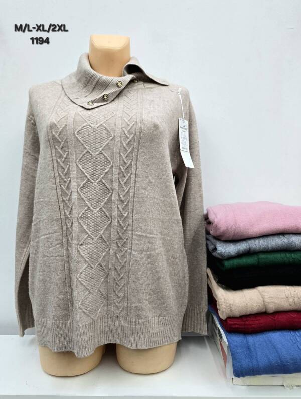 Swetry damskie Roz M/L-XL/2XL, Mix kolor, Paszka 12 szt