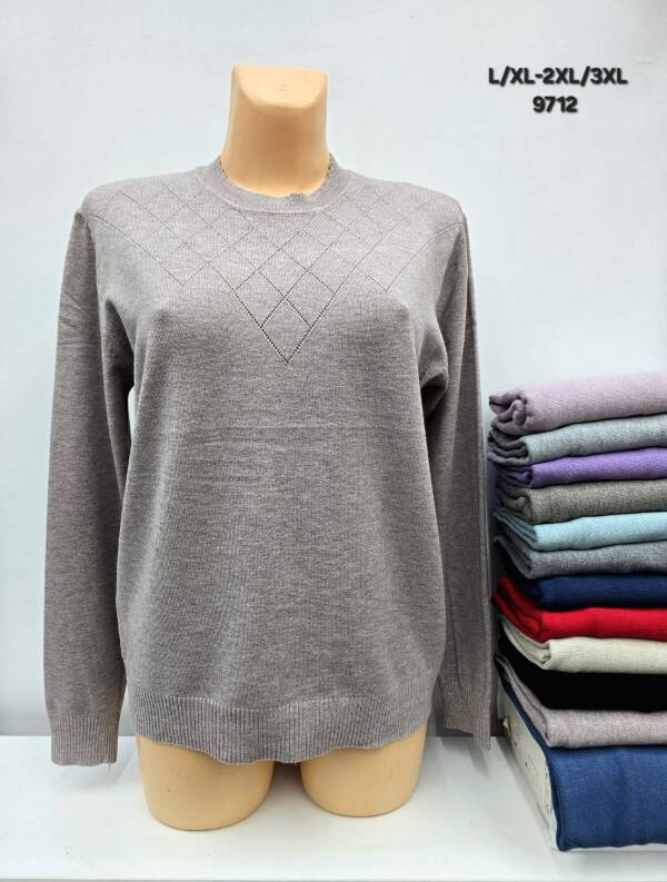 Swetry damskie Roz L/XL-2XL/3XL, Mix kolor, Paszka 12 szt