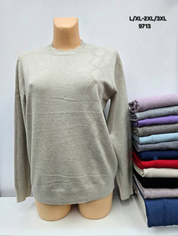 Swetry damskie Roz L/XL-2XL/3XL, Mix kolor, Paszka 12 szt