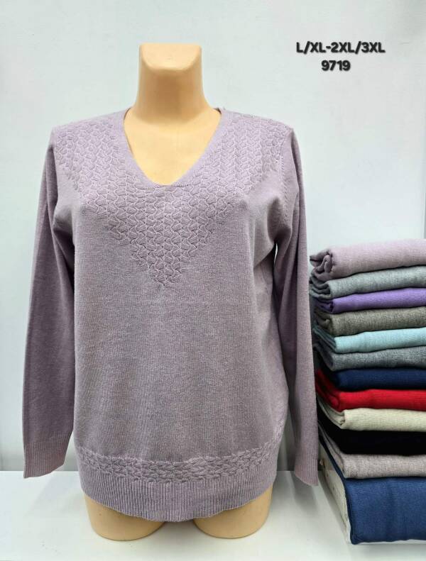 Swetry damskie Roz L/XL-2XL/3XL, Mix kolor, Paszka 12 szt