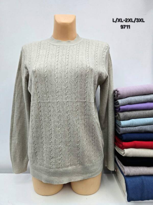 Swetry damskie Roz L/XL-2XL/3XL, Mix kolor, Paszka 12 szt