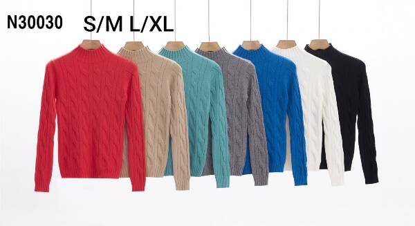 Swetry damskie Roz S/M-L/XL, Mix kolor, Paszka 12 szt