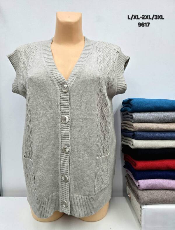Swetry damskie Roz L/XL-2XL/3XL, Mix kolor, Paszka 12 szt