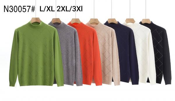 Swetry damskie Roz L/XL-2XL/3XL, Mix kolor, Paszka 12 szt
