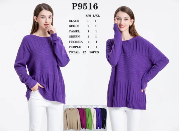 Swetry damska Roz S/M-L/XL Mix kolor Paczka 12 szt