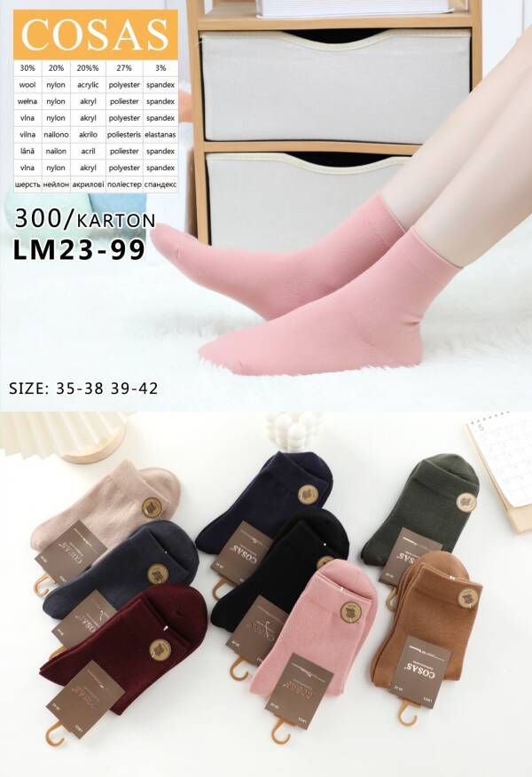 Skarpety damskie Roz 35-42, Mix kolor Paczka 40 szt