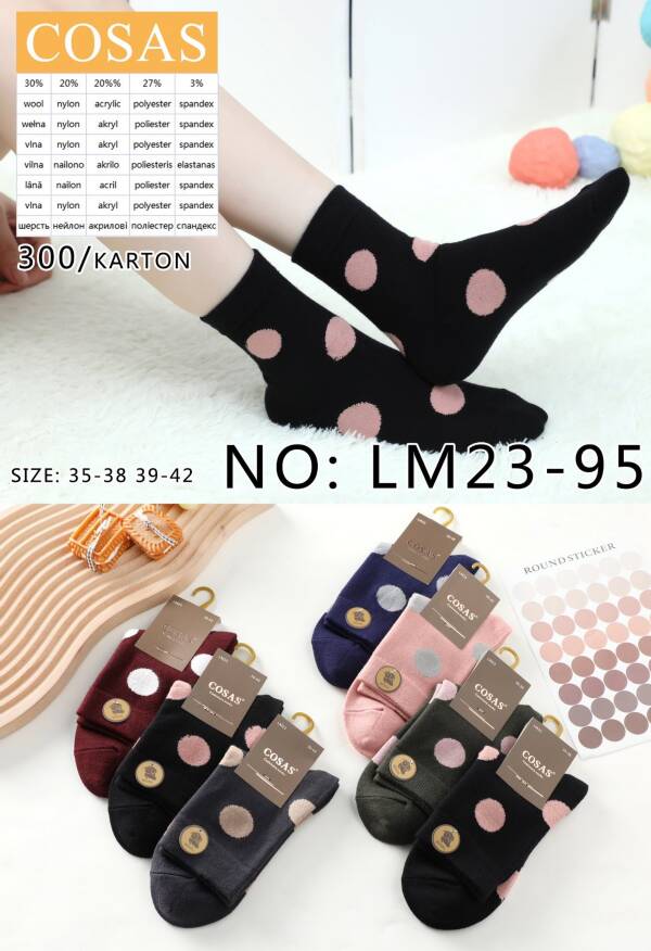 Skarpety damskie Roz 35-42, Mix kolor Paczka 40 szt