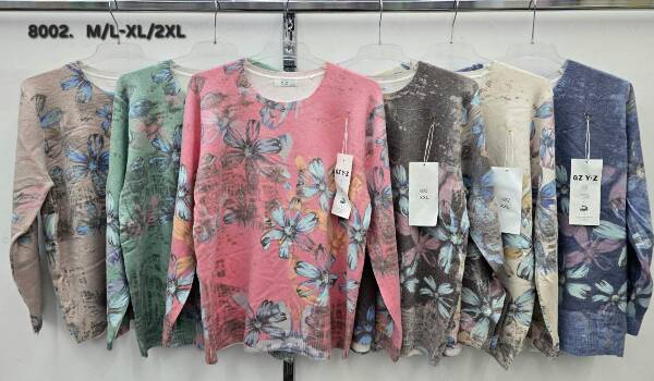 Swetry damskie Roz M/L-XL/2XL, Mix kolor, Paszka 12 szt