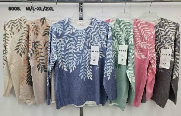 Swetry damskie Roz M/L-XL/2XL, Mix kolor, Paszka 12 szt