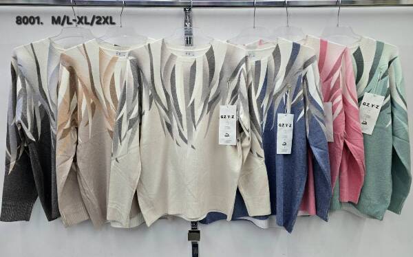 Swetry damskie Roz M/L-XL/2XL, Mix kolor, Paszka 12 szt