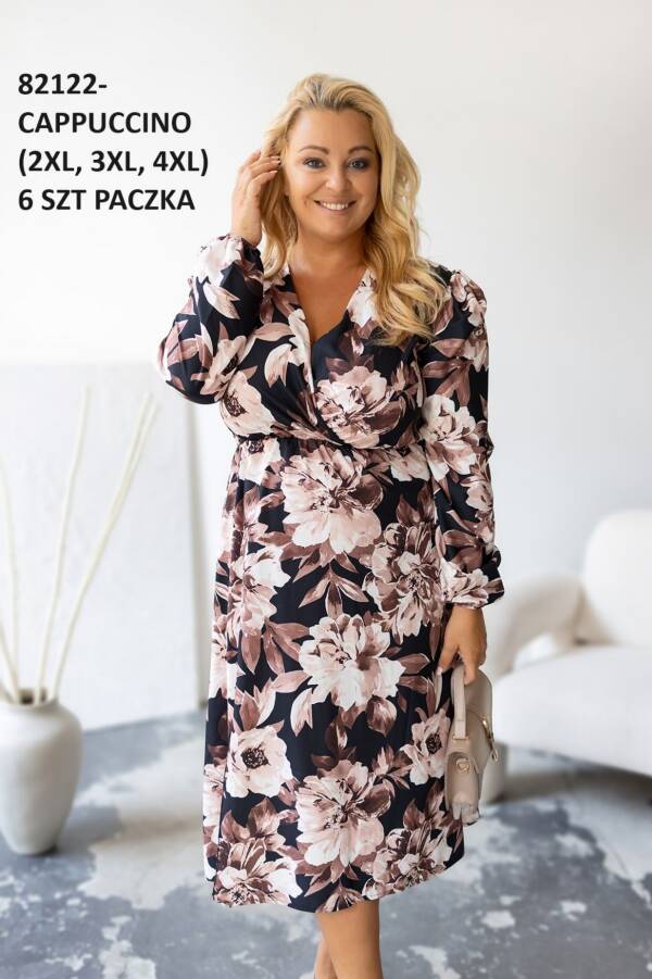  Sukienka damska (Polska produkt) Roz 2XL-4XL Paczka 6 szt /1 Kolor