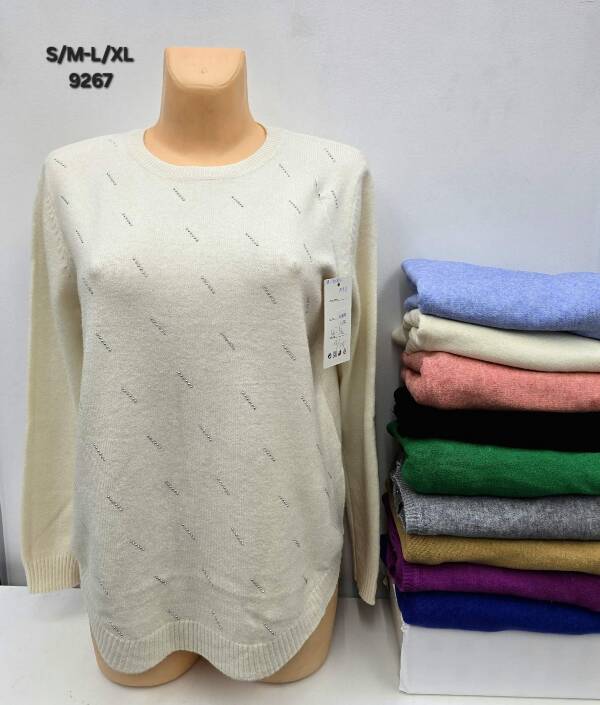 Swetry damskie Roz S/M-L/XL, Mix kolor, Paszka 12 szt