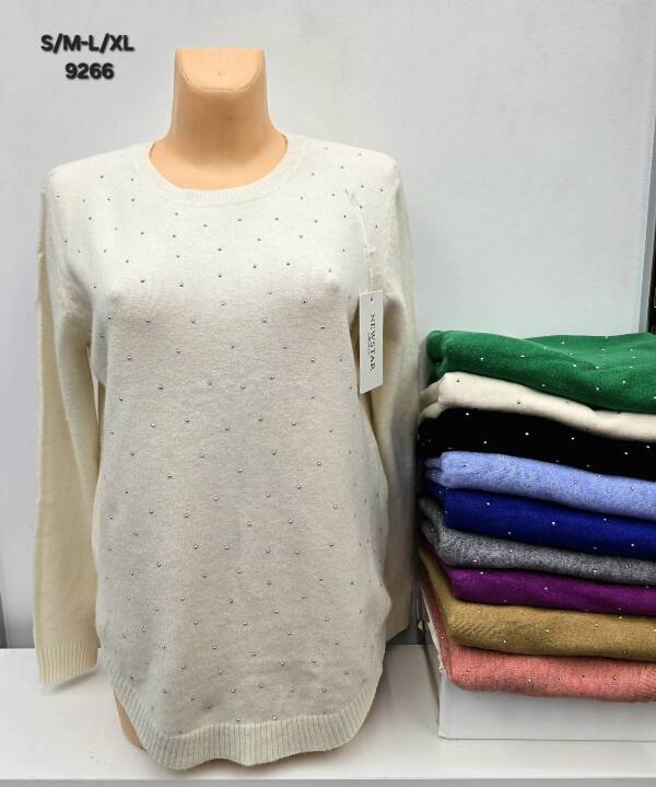 Swetry damskie Roz S/M-L/XL, Mix kolor, Paszka 12 szt