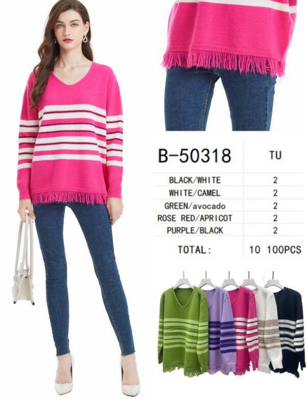 Swetry damska Roz S/M-L/XL Mix kolor Paczka 12 szt