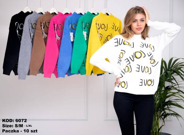 Swetry damska Roz S/M-L/XL Mix kolor Paczka 10 szt