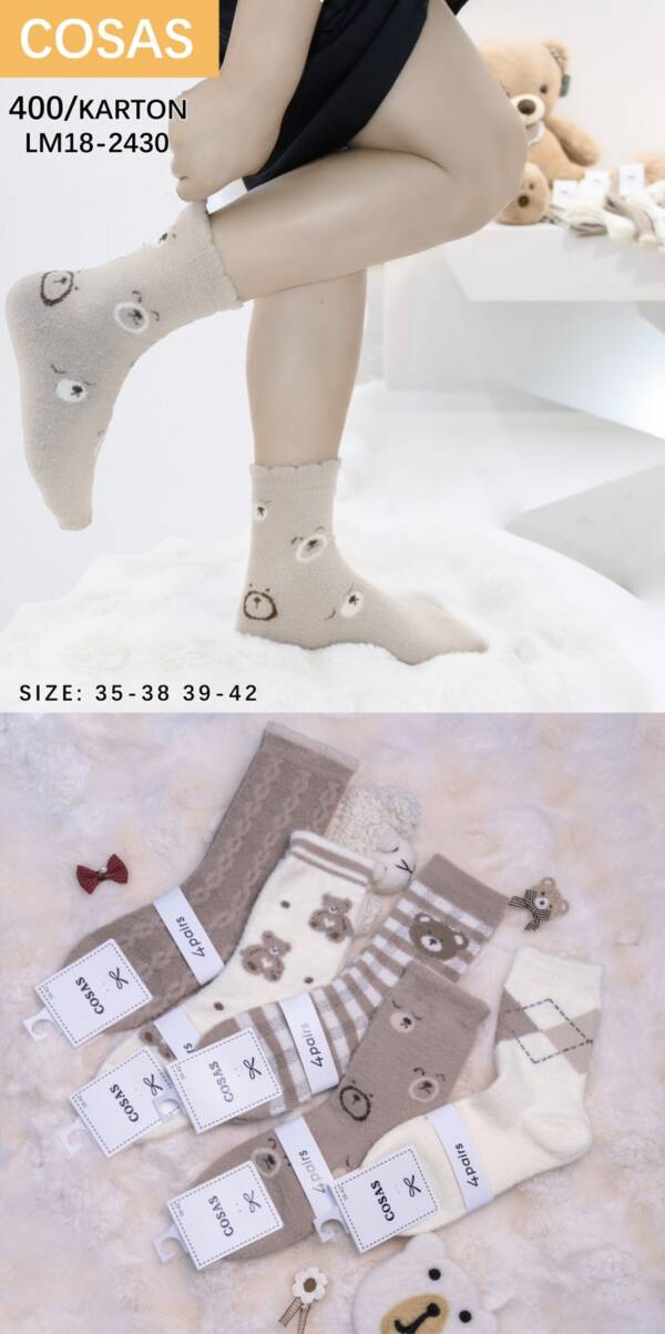 Skarpety damskie Roz 35-42, Mix kolor Paczka 40 szt