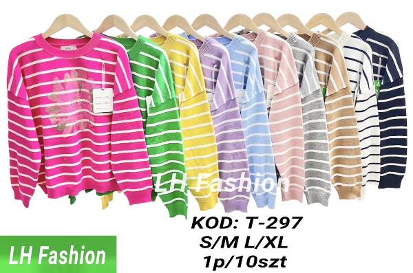 Swetry damska Roz S/M-L/XL Mix kolor Paczka 10 szt
