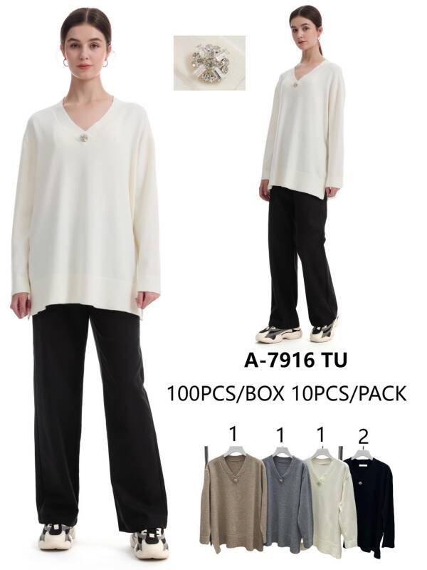 Swetry damska Roz S/M-L/XL Mix kolor Paczka 12 szt