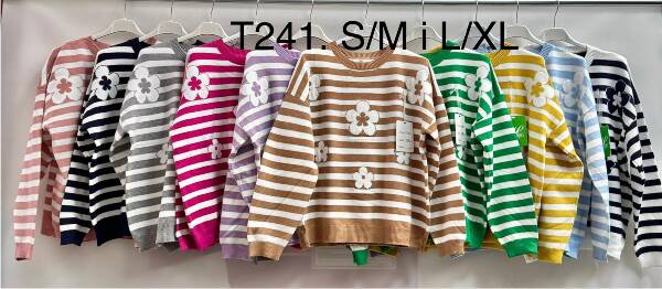 Swetry damska Roz S/M-L/XL Mix kolor Paczka 10 szt