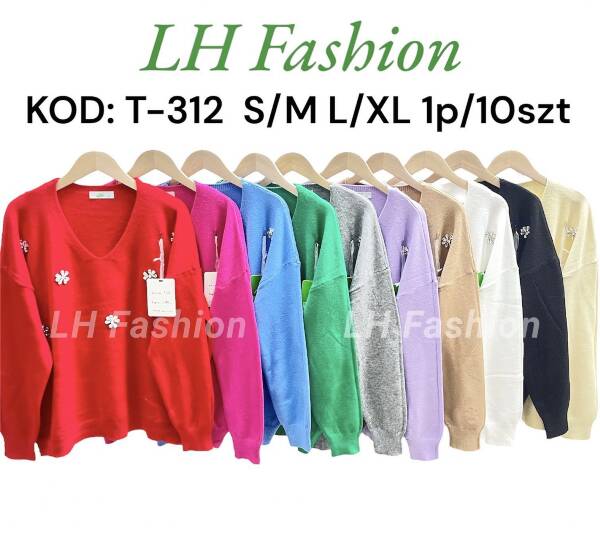 Swetry damska Roz S/M-L/XL Mix kolor Paczka 10 szt