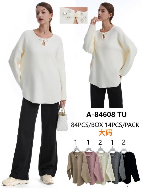 Swetry damska Roz S/M-L/XL Mix kolor Paczka 12 szt