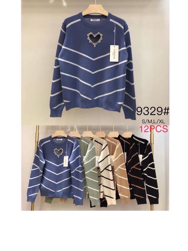 Swetry damska Roz S/M-L/XL Mix kolor Paczka 12 szt