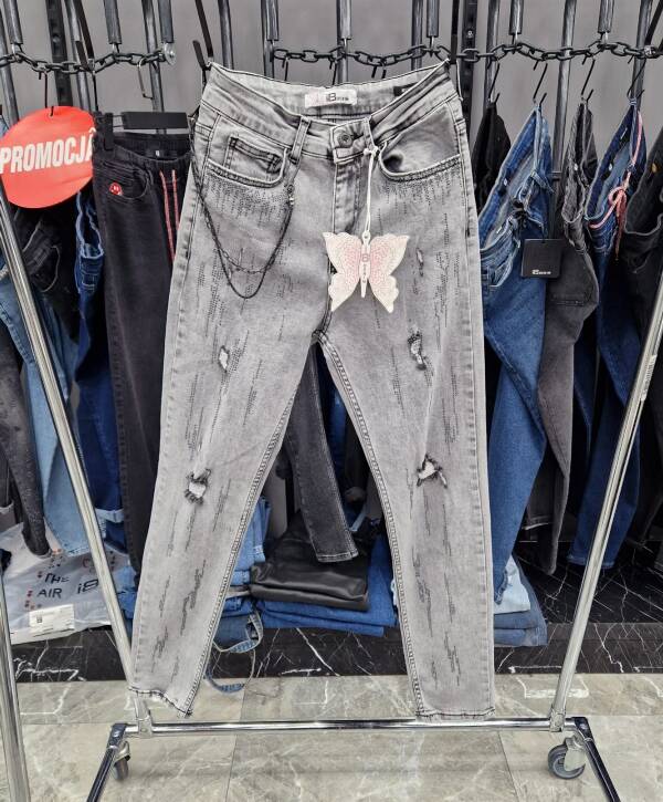 Spodnie damskie jeans Roz 25-30, 1 Kolor Paczka 10 szt