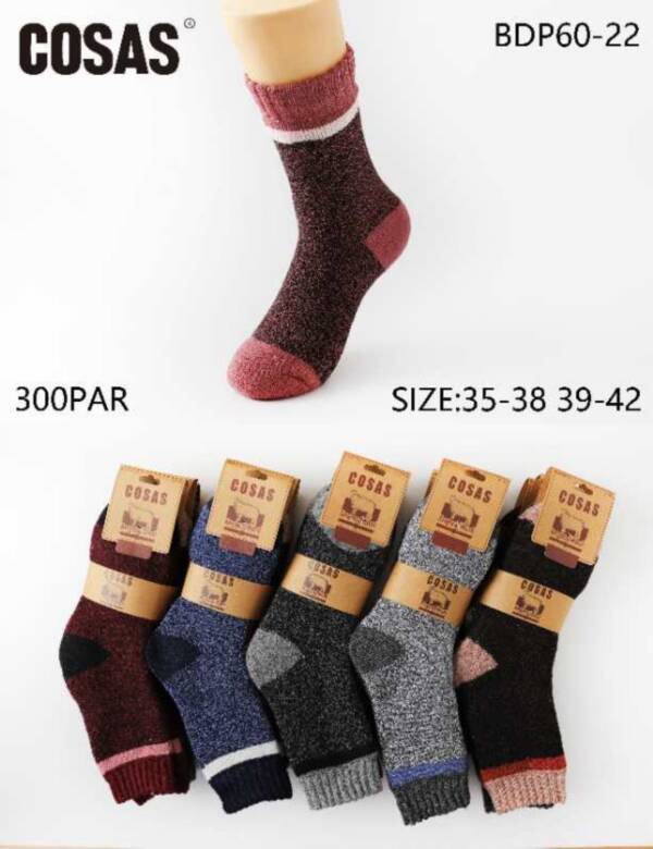 Skarpety damskie Roz 35-42, Mix kolor Paczka 40 szt