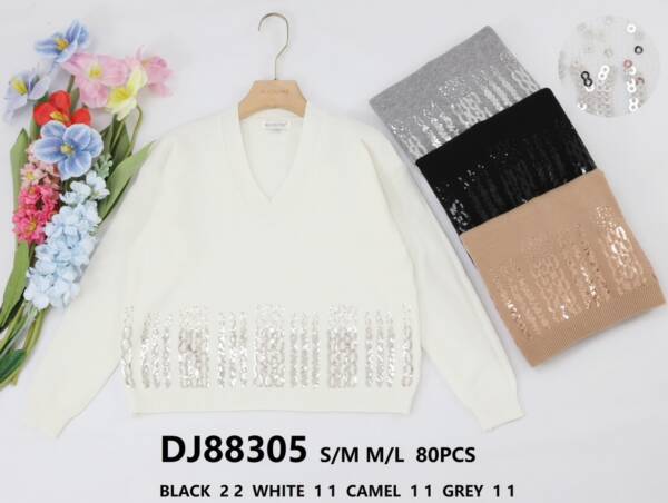 Swetry damskie (Francja produkt) Roz S/M-L/XL, Mix kolor, Paszka 5 szt