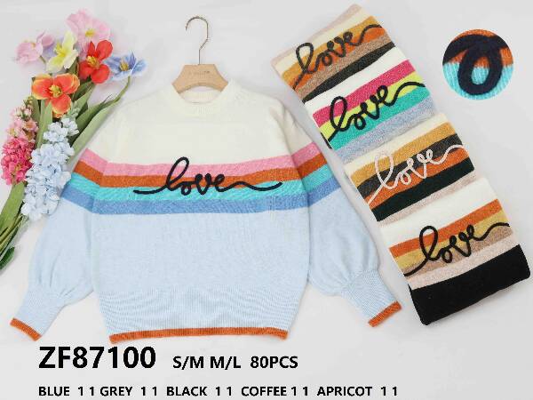 Swetry damskie (Francja produkt) Roz S/M-L/XL, Mix kolor, Paszka 5 szt
