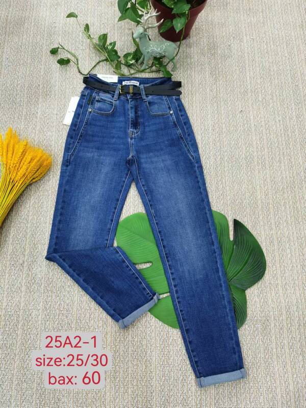 Spodnie damskie jeans Roz 25-30, 1 Kolor Paczka 12 szt