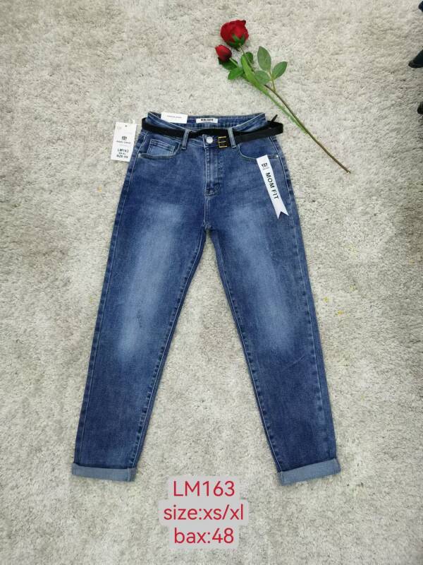 Spodnie damskie jeans Roz XS-XL, 1 Kolor Paczka 12 szt