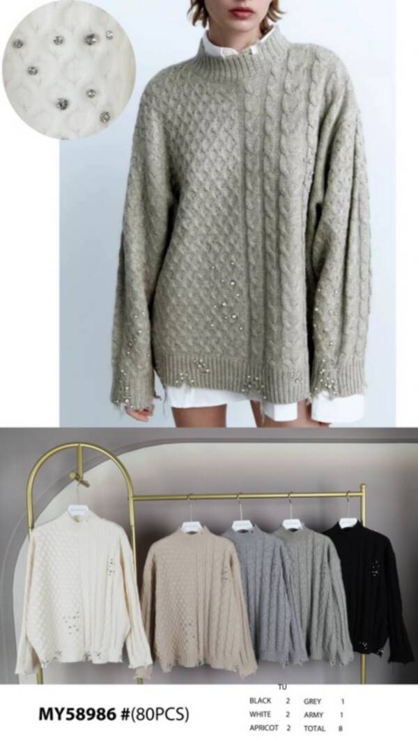 Swetry damskie (Francja produkt) Roz Standard, Mix kolor, Paszka 5 szt