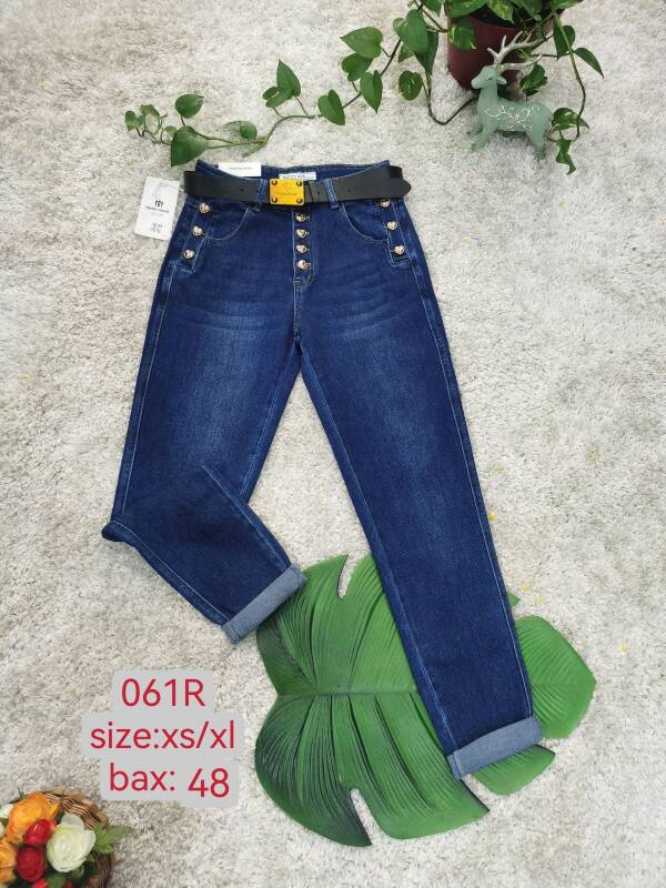 Spodnie damskie jeans Roz XS-XL, 1 Kolor Paczka 12 szt