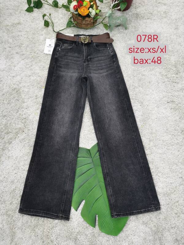 Spodnie damskie jeans Roz XS-XL, 1 Kolor Paczka 12 szt
