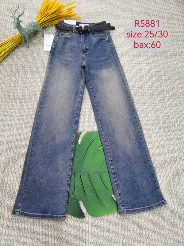 Spodnie damskie jeans Roz 25-30, 1 Kolor Paczka 12 szt